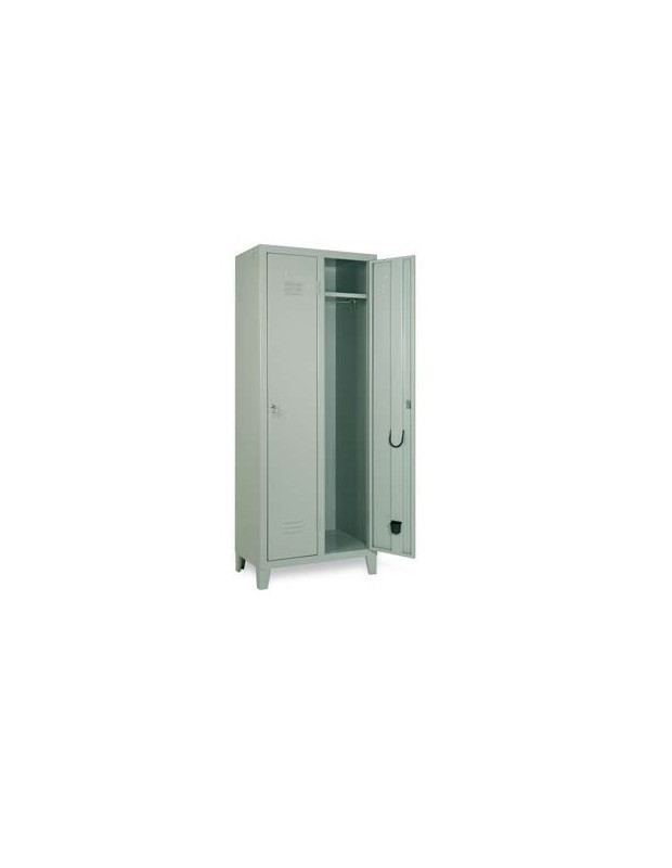 MOBILE SPOGLIATOIO LAMIERA  2 POSTI GRIGIO 7038 dim.70x35x180h