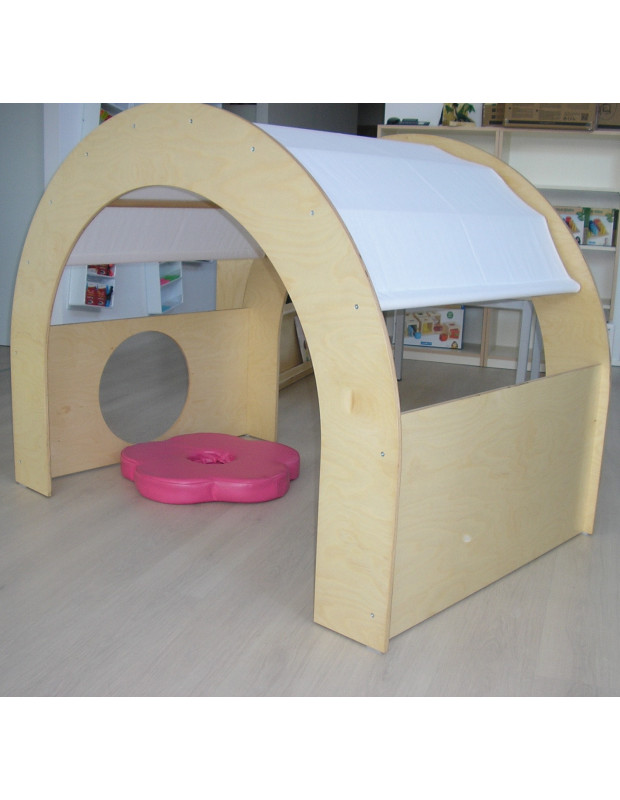 TANA CON TENDA BETULLA VR NATURALE dim.150x100x115h