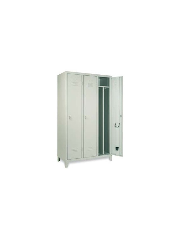 MOBILE SPOGLIATOIO LAMIERA  3 POSTI S/P GRIGIO 7038 dim.103x35x180h