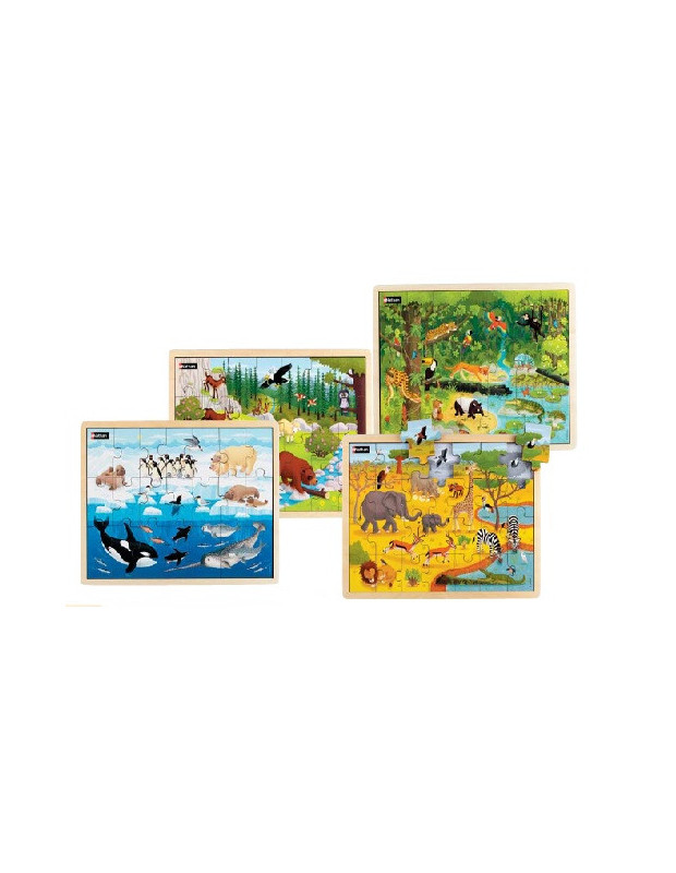 PUZZLES ANIMALI DEL MONDO SET DA 4