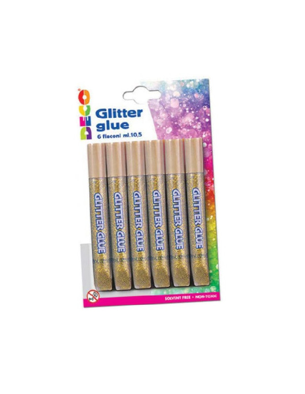 COLLA GLITTER ORO 6x10ml