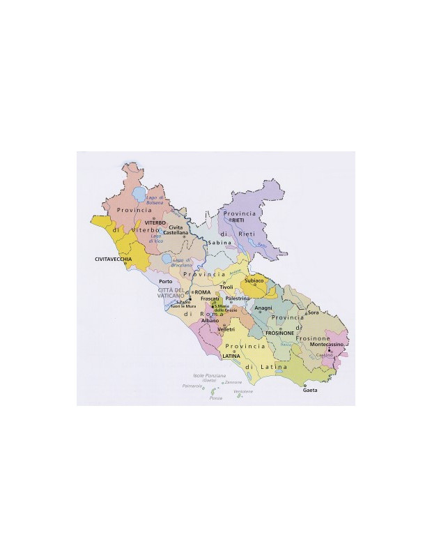 CARTA GEOGRAFICA: LAZIO