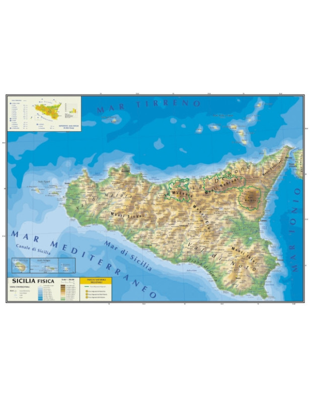 CARTA GEOGRAFICA: SICILIA