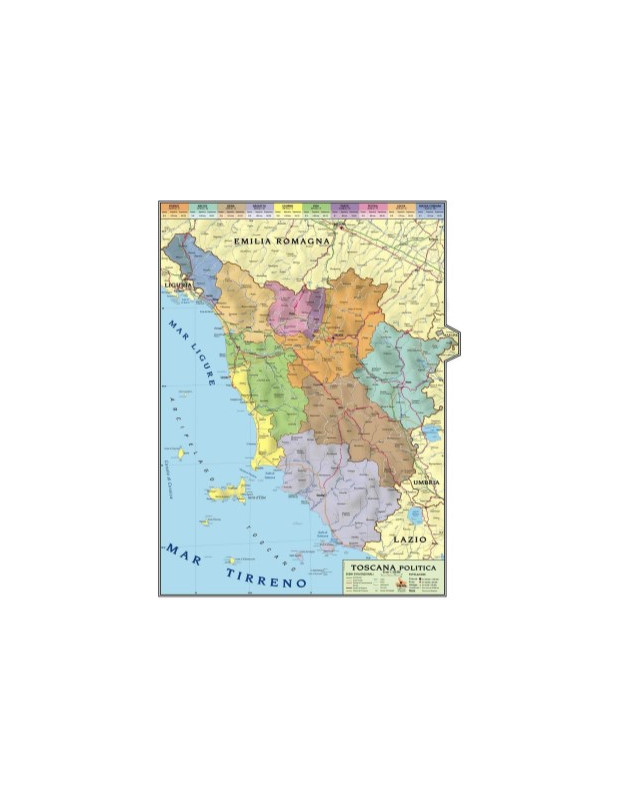 CARTA GEOGRAFICA: TOSCANA