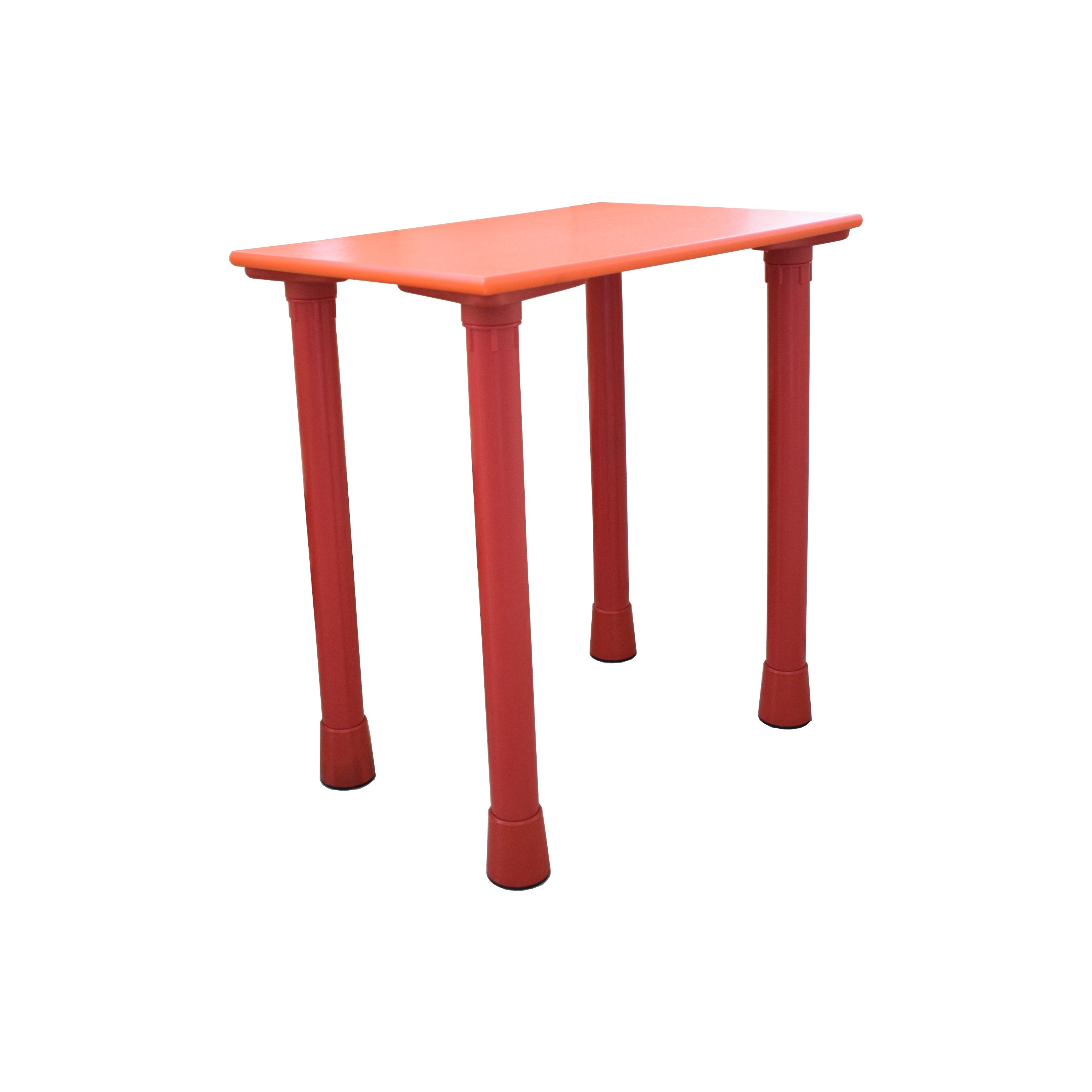 TAVOLO RETTANGOLARE DA ESTERNO dim.70x50 GAMBA ARANCIO ROSSO H71 CM.