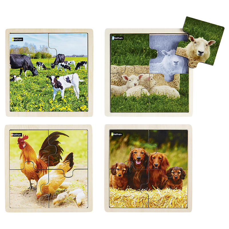 PUZZLES ANIMALI E LE LORO FAMIGLIE SET DA 4