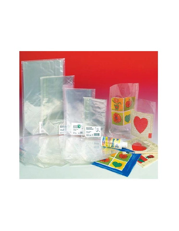 BUSTE DI CELLOPHANE TRASPARENTE 10X20 100pz